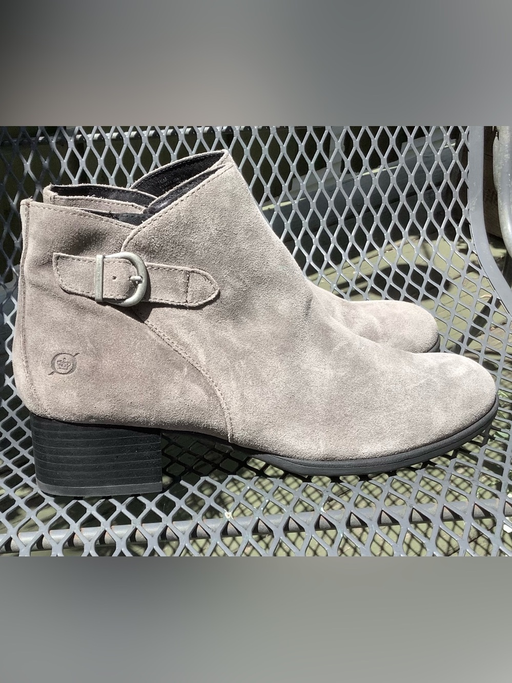 Born Grey Suede Phobos Ankle Boots size 10